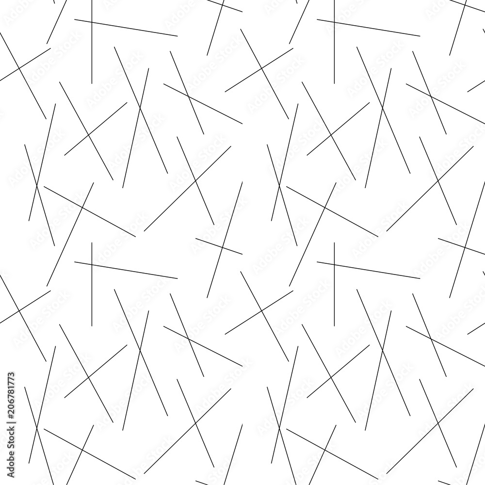 Abstract geometric seamless pattern. Intersection strips, scratches. Vector illustration.