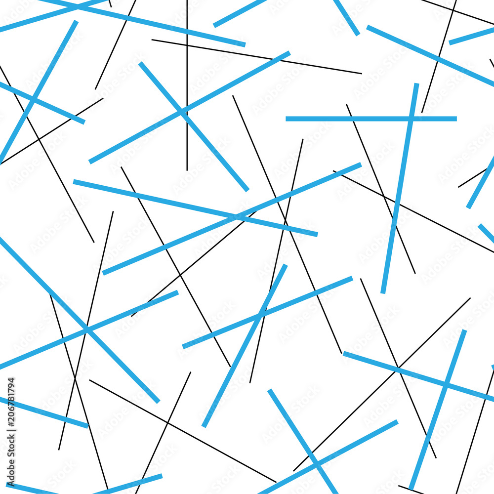 Fototapeta premium Abstract geometric seamless pattern. Intersection strips, scratches. Vector illustration.