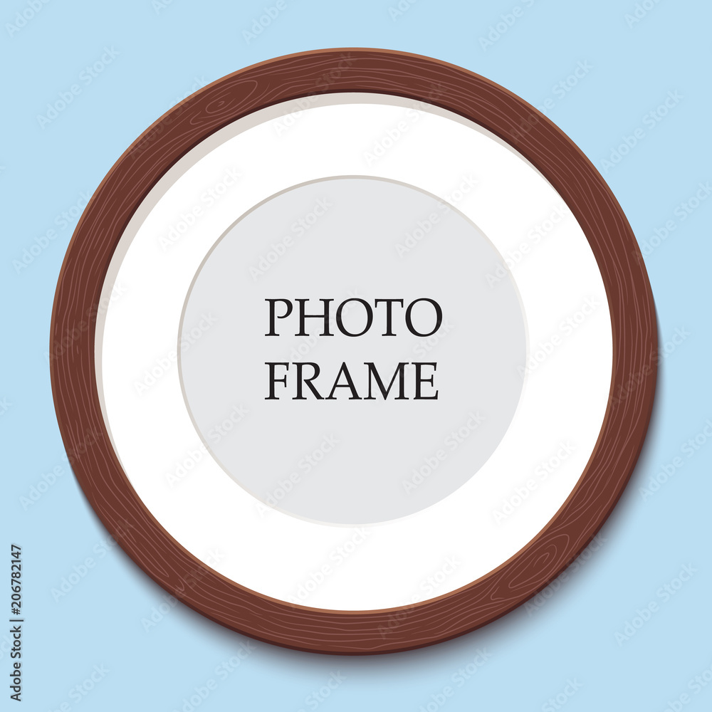 Fototapeta premium brown frame on a blue background