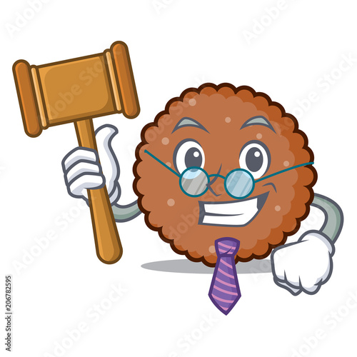 Judge chocolate biscuit mascot cartoon photo