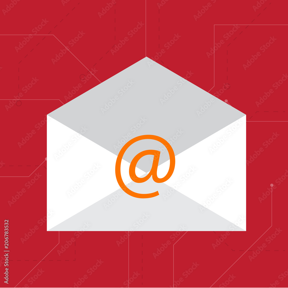 Email icon for safe communication business Email icon for safe communication business