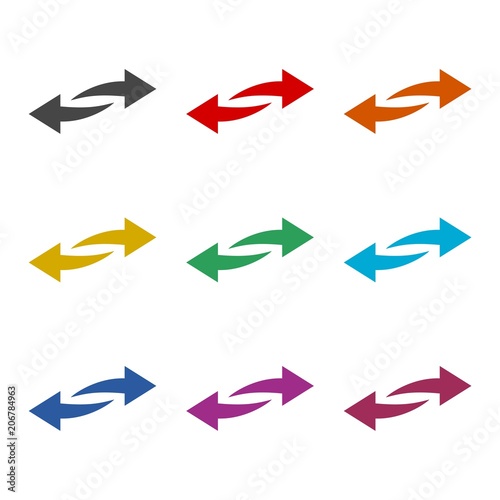 Exchange arrow icon  Reload vector icon  color icons set