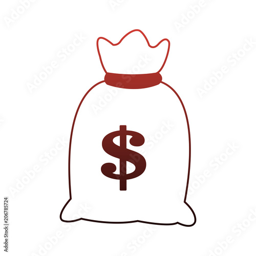 Money bag cartoon vector illustration graphic design