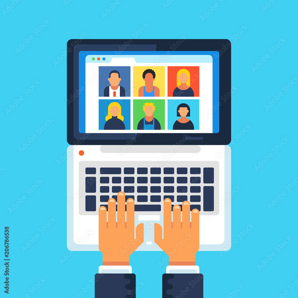 Personal information, Internet identity, Social network, GDPR. Flat design modern vector illustration concept. Personal information, Internet identity, Social network, GDPR. Flat design modern vector illustration concept.