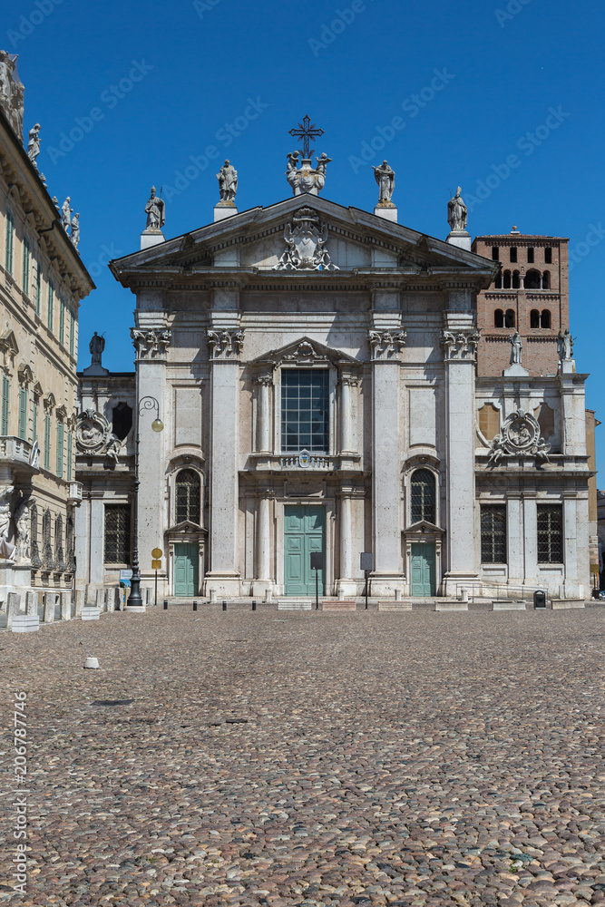 Mantua -Lombardy, Italy - Beautiful Cathedral in the Main Square of the city, Piazza Sordello