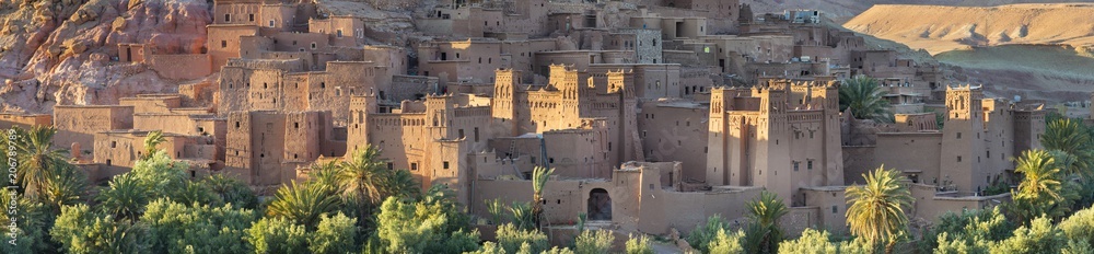 high view point of old fortress in Morocco
