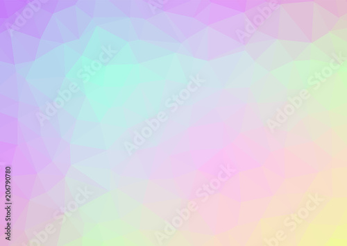 Abstract low poly geometric background. Polygonal crystal effect vector. Futuristic textures.