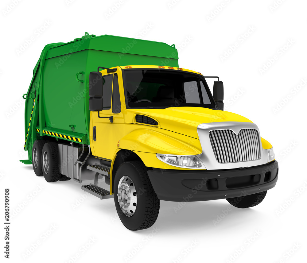 Garbage Truck Isolated