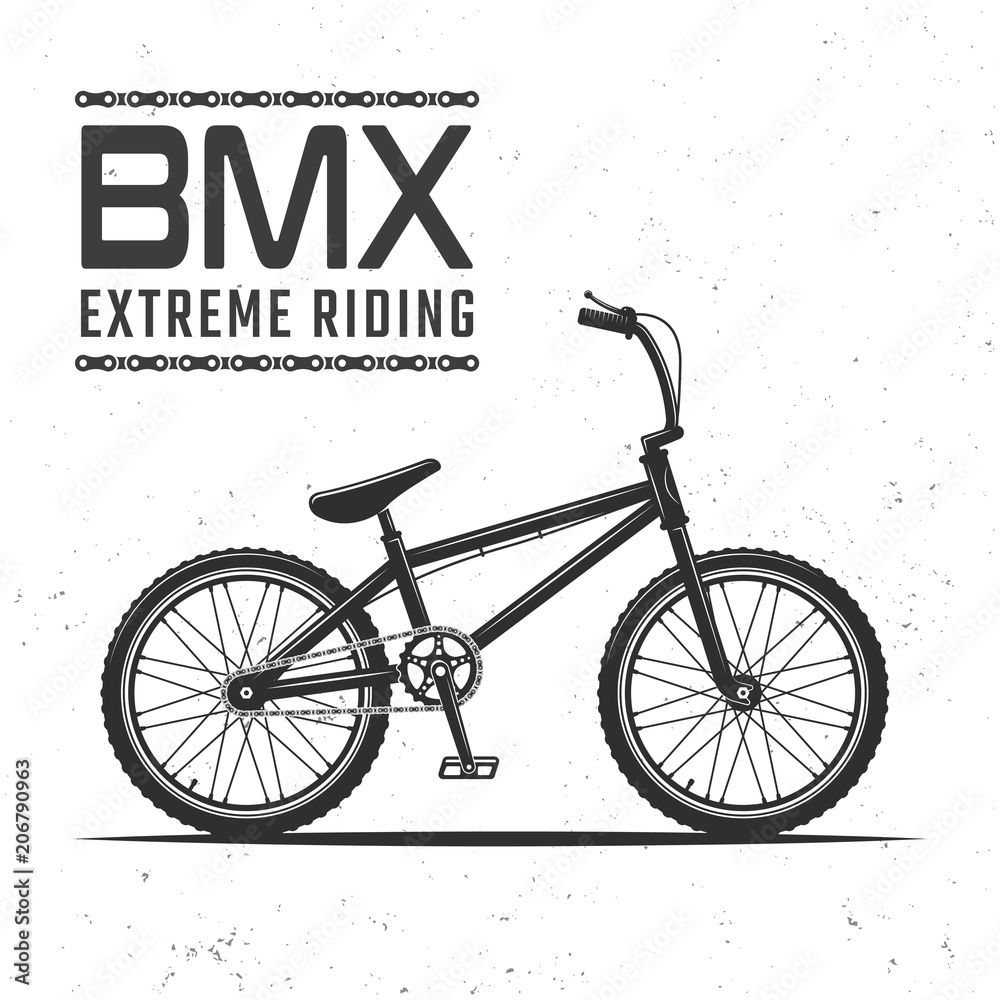 Bmx bicycle for extreme riding vector object Bmx bicycle for extreme riding vector object