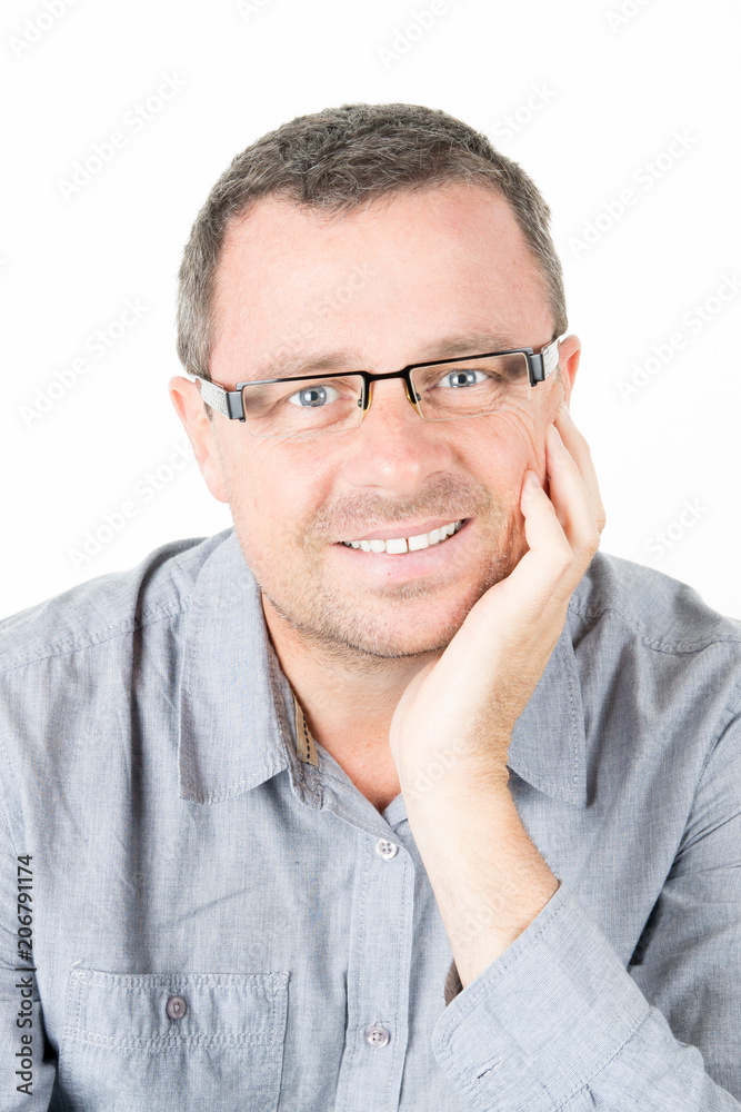 Fashion portrait of a handsome man with glasses Fashion portrait of a handsome man with glasses