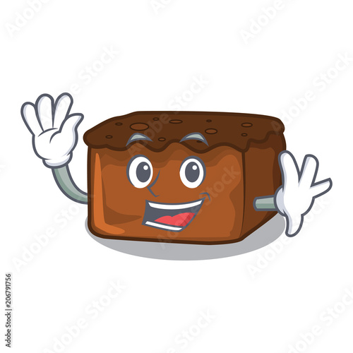 Waving brownies character cartoon style