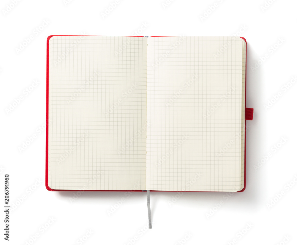 notebook at white background - obrazy, fototapety, plakaty 