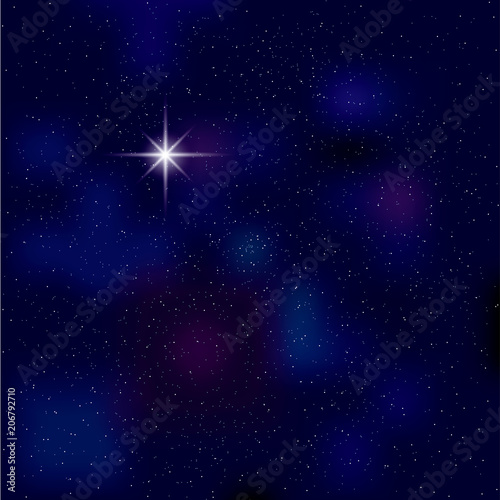 Night sky Polaris in night sky The background uses a grid gradient tool.