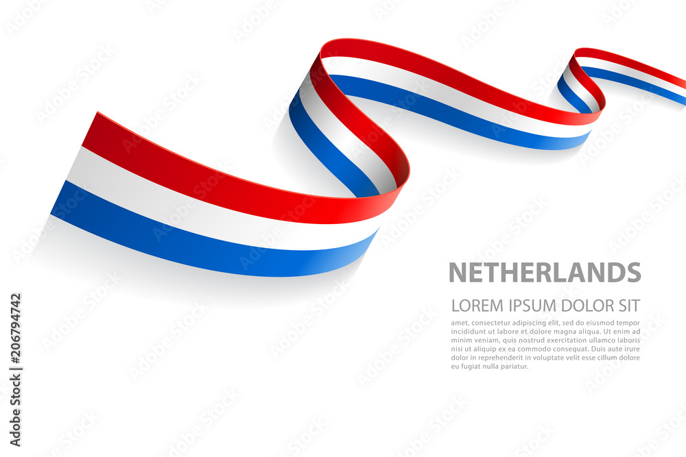 Vector Banner with Nederland Flag colors