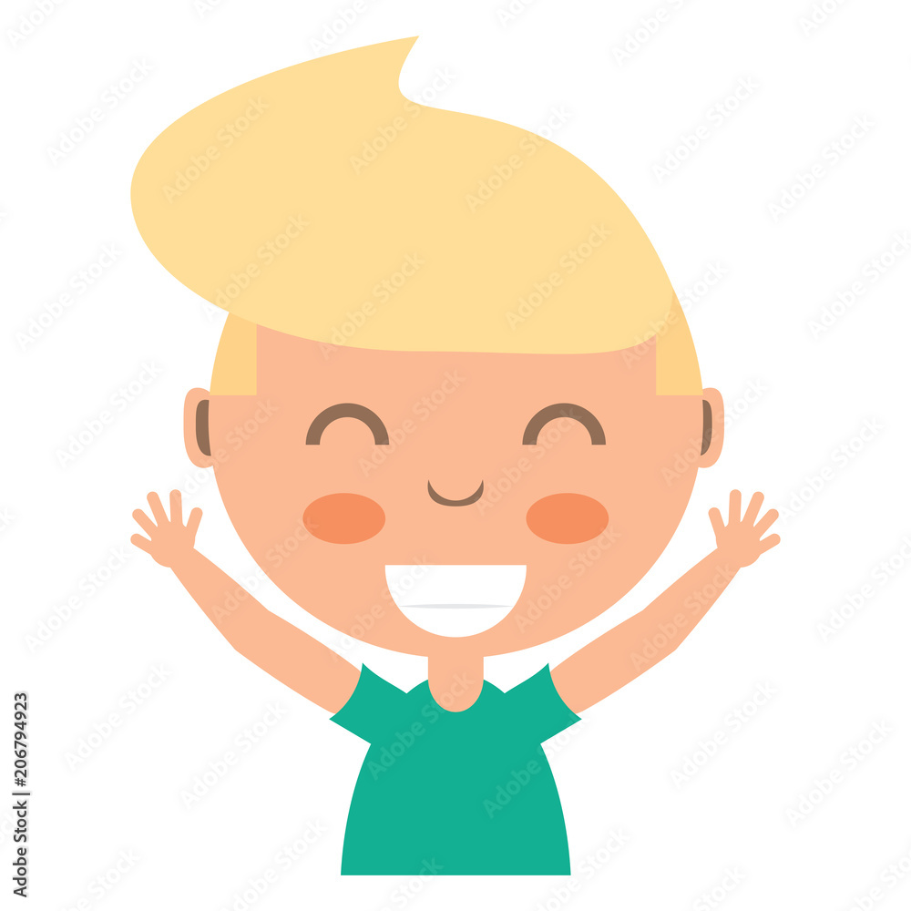 cartoon happy boy icon over white background, colorful design. vector illustration cartoon happy boy icon over white background, colorful design. vector illustration