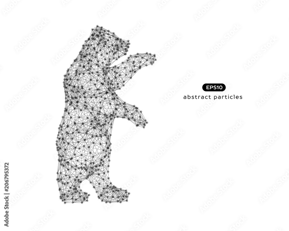 Vector abstract illustration of bear.
