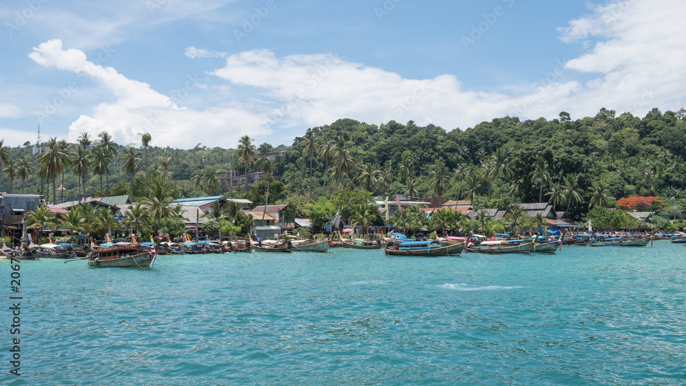 Krabi, Thailand-May 3, 2018, Phi Phi Island, Krabi, Thailand. Krabi, Thailand-May 3, 2018, Phi Phi Island, Krabi, Thailand.