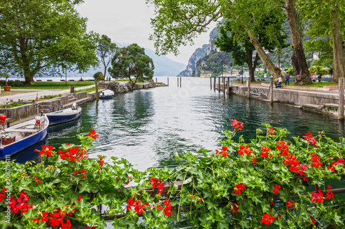 Riva del Garda lake landscape, Lombardy, Italy