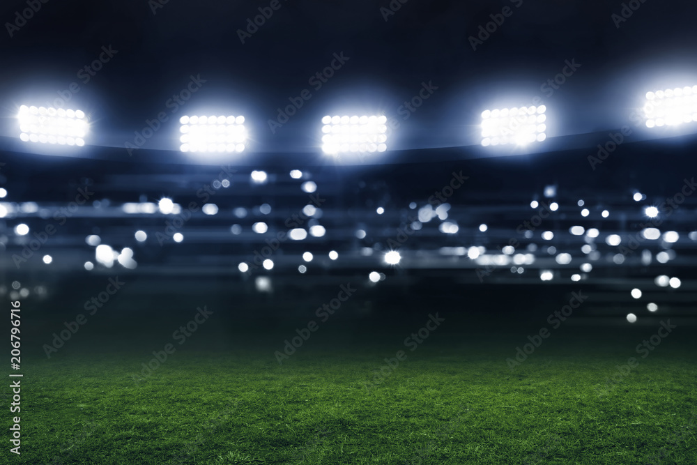 Naklejka premium Soccer stadium field