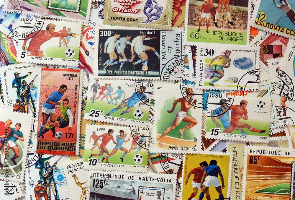 postage stamps football