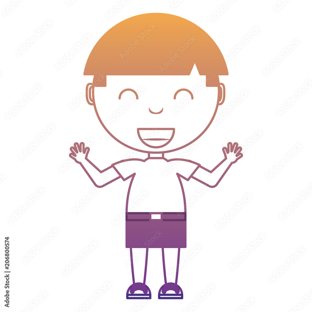 cartoon excited boy icon over white background, colorful design. vector illustration cartoon excited boy icon over white background, colorful design. vector illustration