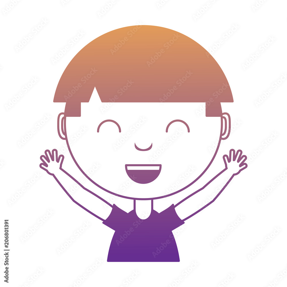 cute boy smiling over white background, colorful design. vector illustration cute boy smiling over white background, colorful design. vector illustration