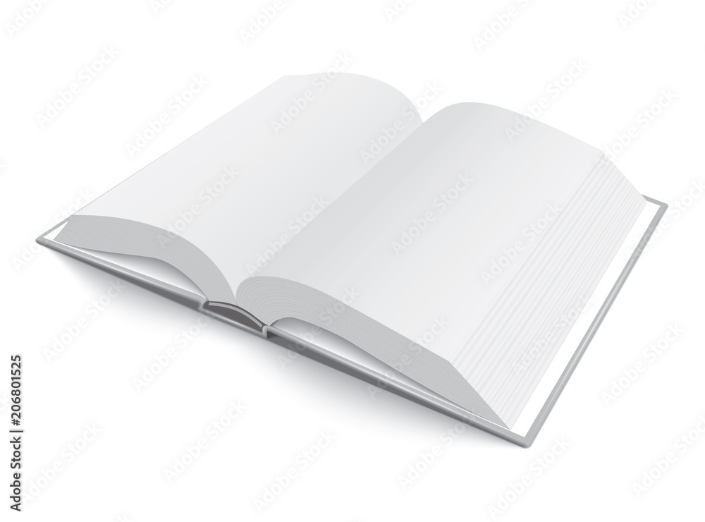 open thick white book with hard cover isolated on white background mock up open thick white book with hard cover isolated on white background mock up