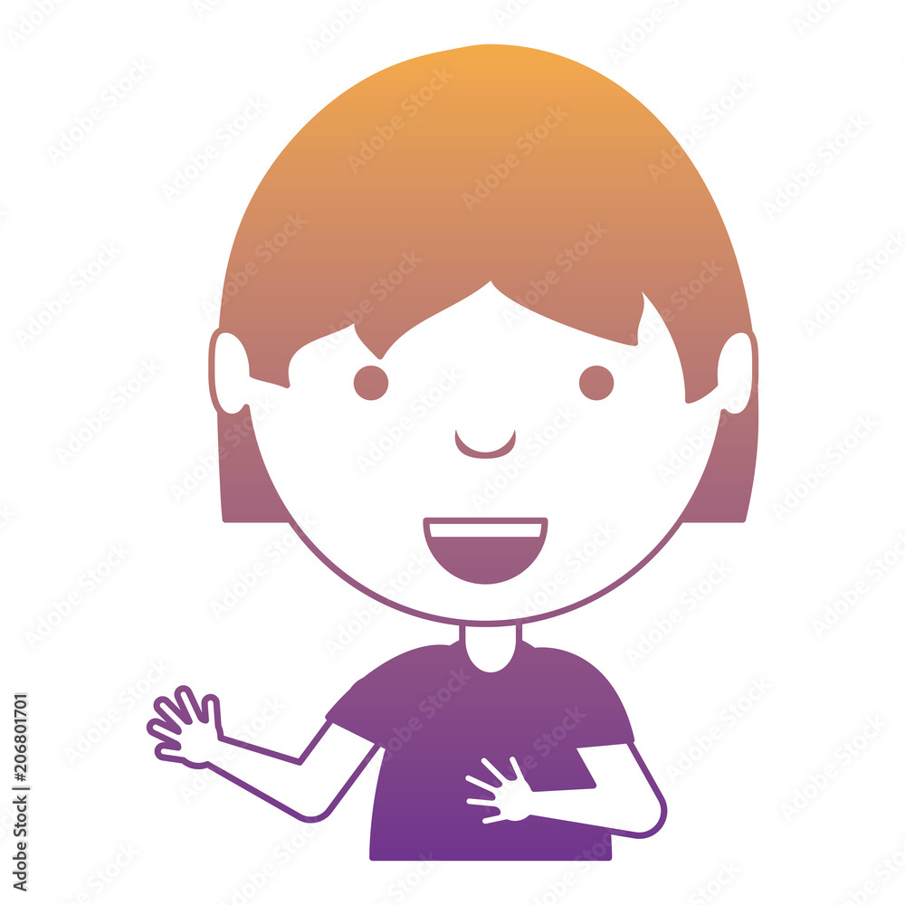 cartoon girl smiling over white background, colorful design. vector illustration cartoon girl smiling over white background, colorful design. vector illustration