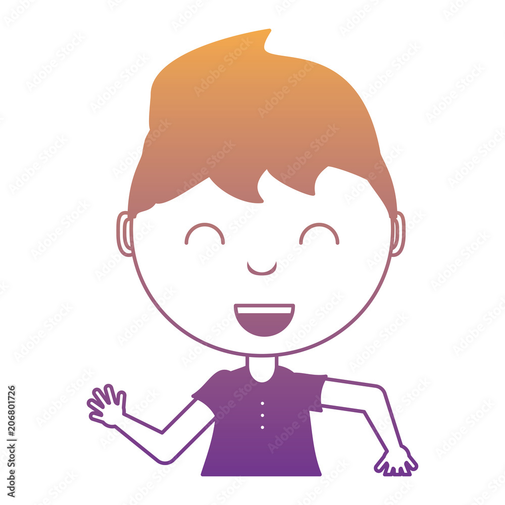 cartoon happy boy icon over white background, colorful design. vector illustration cartoon happy boy icon over white background, colorful design. vector illustration