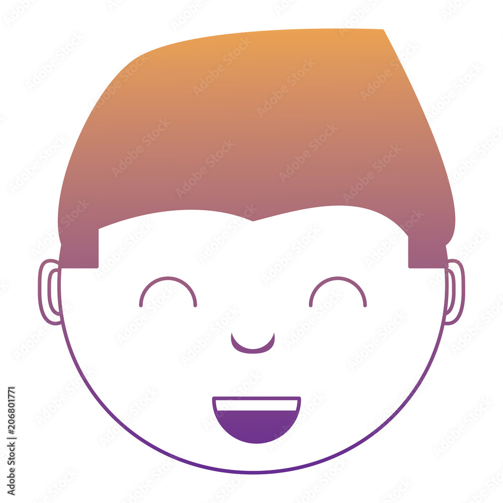 cartoon boy face icon over white background, colorful design. vector illustration cartoon boy face icon over white background, colorful design. vector illustration
