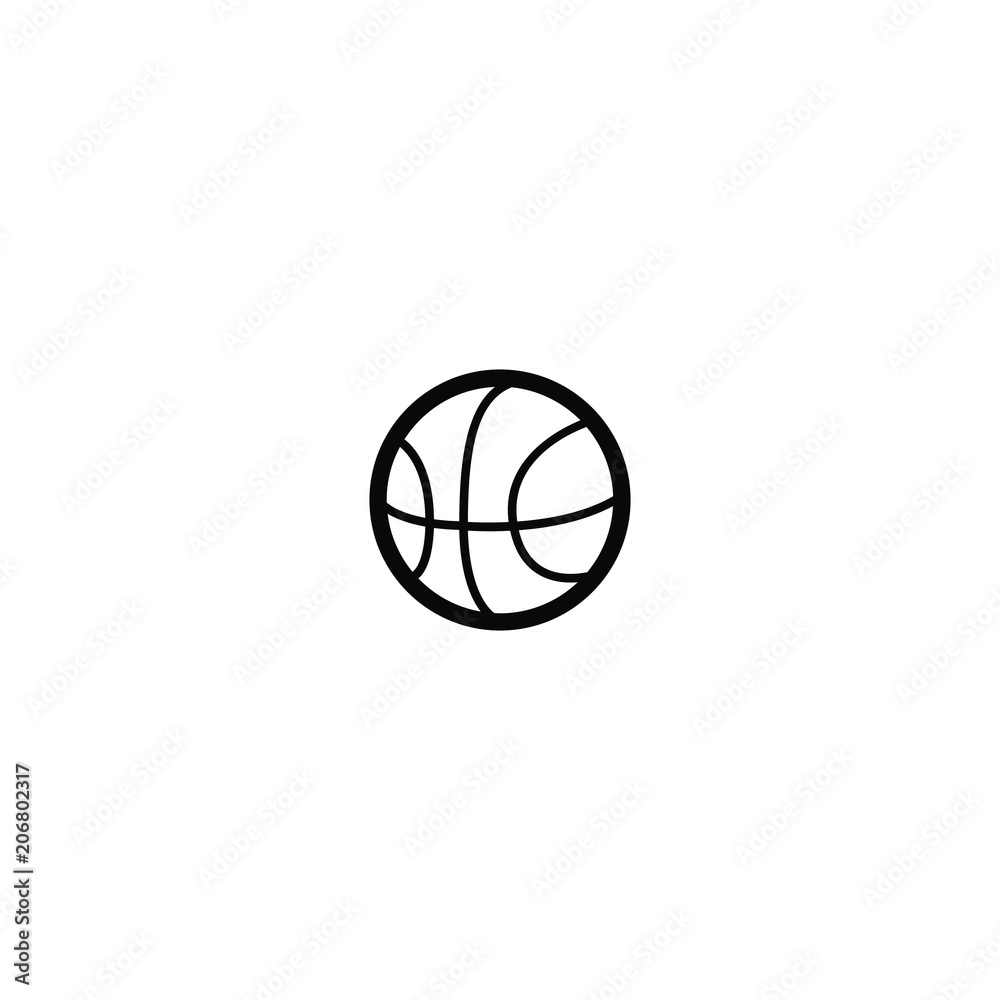 Basketball ball vector illustration line icon symbol pictogram Basketball ball vector illustration line icon symbol pictogram