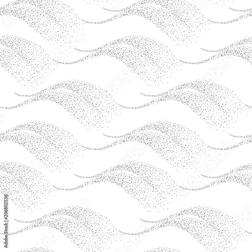 Halftone line. Seamless trendy pattern.