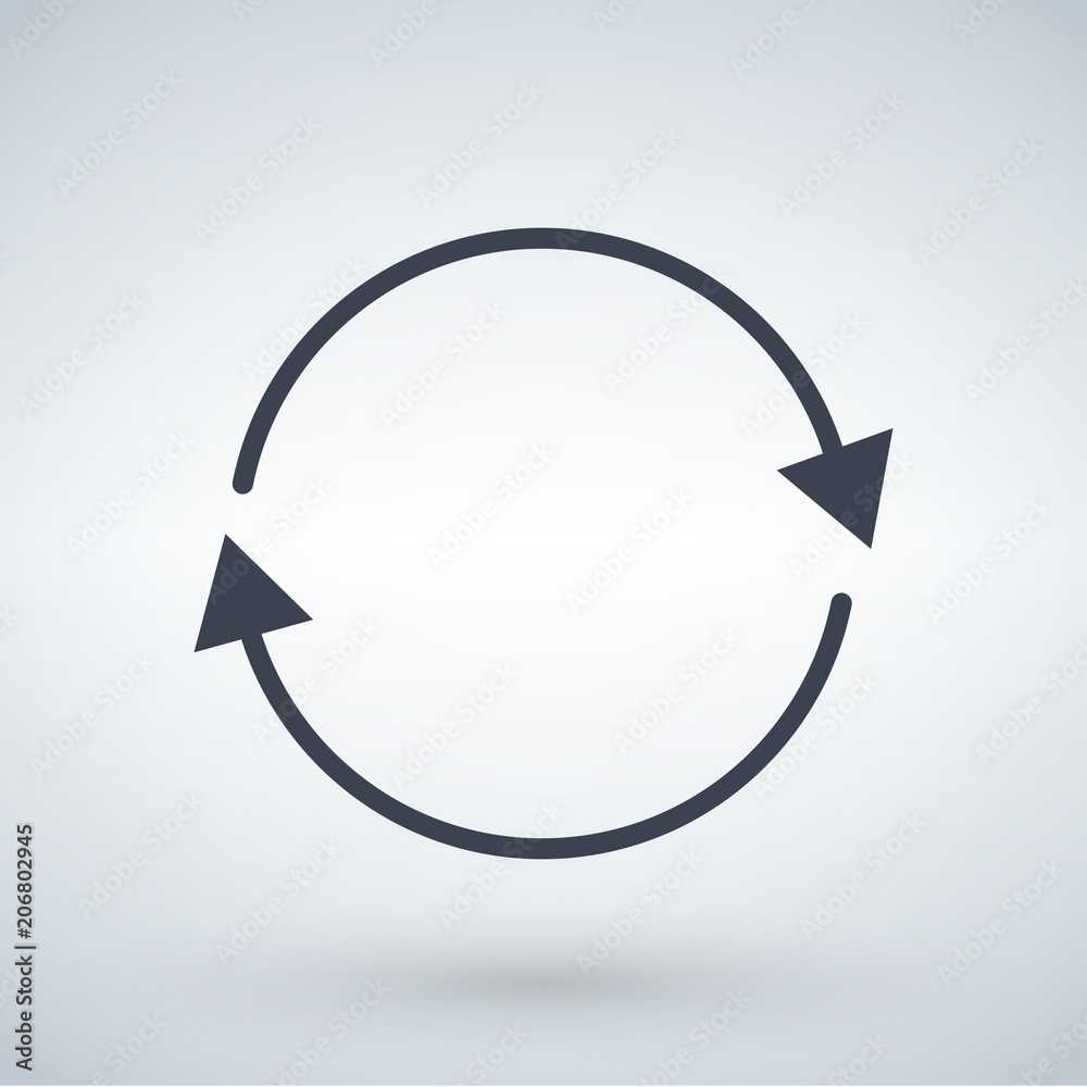 black circle arrows, refresh or update arrow concept. vector illustration isolated on white background. black circle arrows, refresh or update arrow concept. vector illustration isolated on white background.