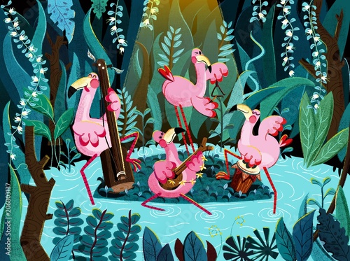 Flamingo band photo