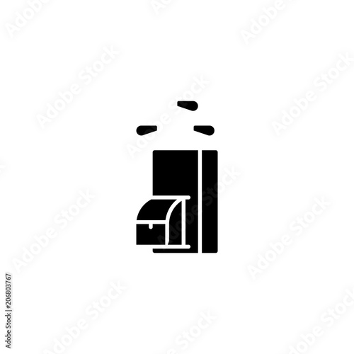Golf clubs black icon concept. Golf clubs flat  vector symbol  sign  illustration.