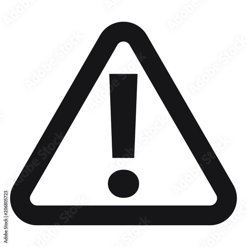 Warning icon vector