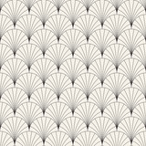 Vector seamless vintage pattern of overlapping arcs in art deco style. Modern stylish abstract texture. Repeating geometric tiles..