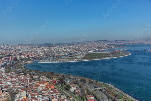 Istanbul View from Helicopter. Helicopter from Yenikapi Activity area shooting. Istanbul, Turkey. photo