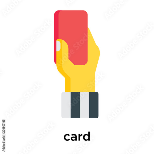 Red card icon vector sign and symbol isolated on white background