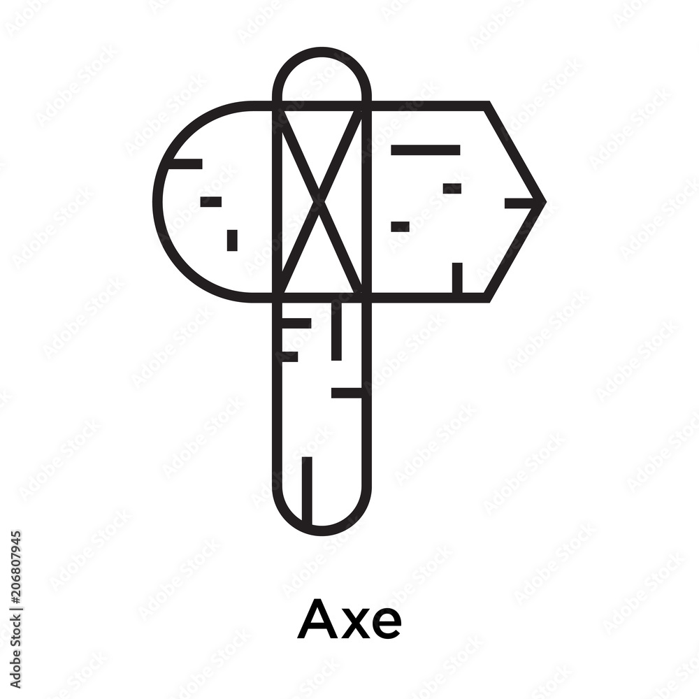 Axe icon vector sign and symbol isolated on white background Axe icon vector sign and symbol isolated on white background