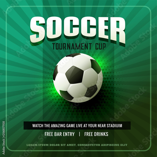 green soccer background flyer design © starlineart