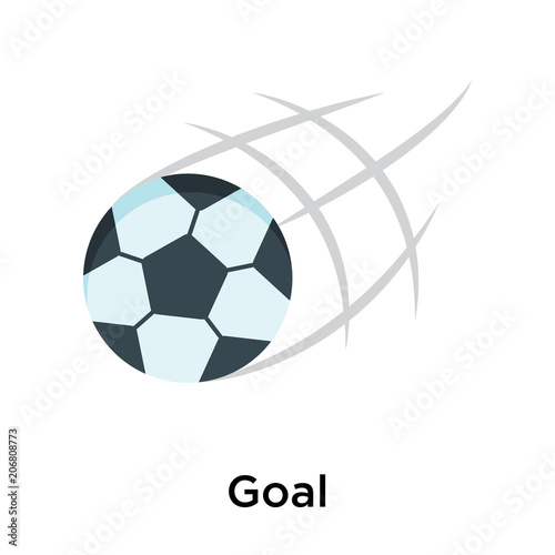 Goal icon vector sign and symbol isolated on white background