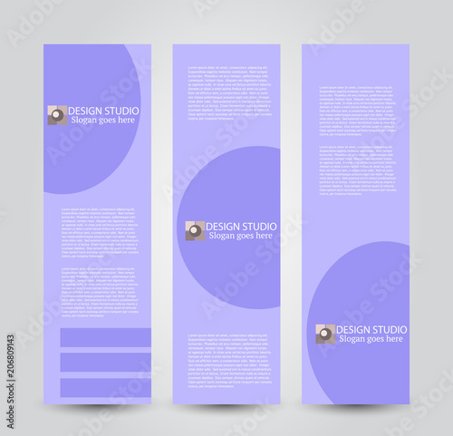 Banner template. Abstract background for design, business, education, advertisement. Purple color. Vector illustration.