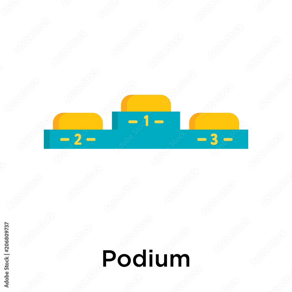 Podium icon vector sign and symbol isolated on white background Podium icon vector sign and symbol isolated on white background