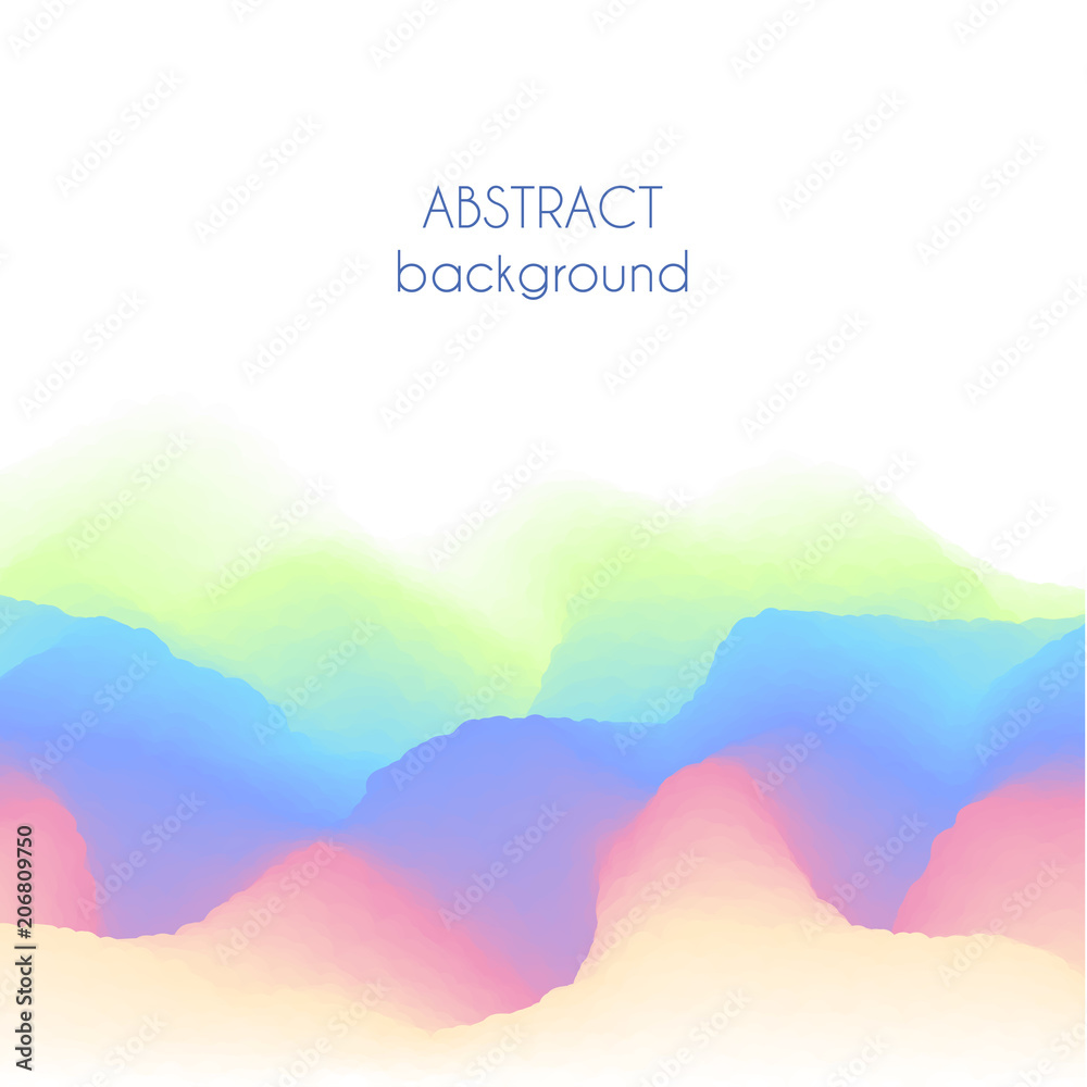 Abstract multicolored wavy background with smooth color gradients - eps10 vector