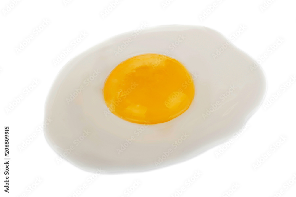 fried egg isolated on white