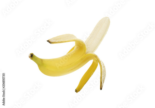 peeled banana isolated