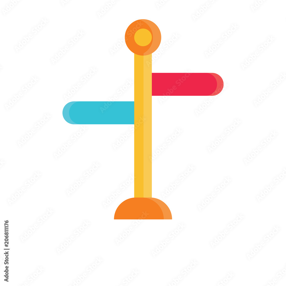 Signpost icon vector sign and symbol isolated on white background