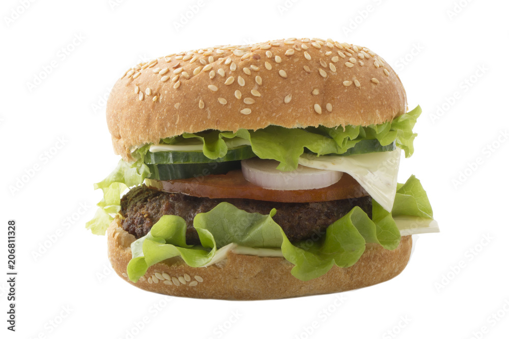 hamburger isolated on white background hamburger isolated on white background