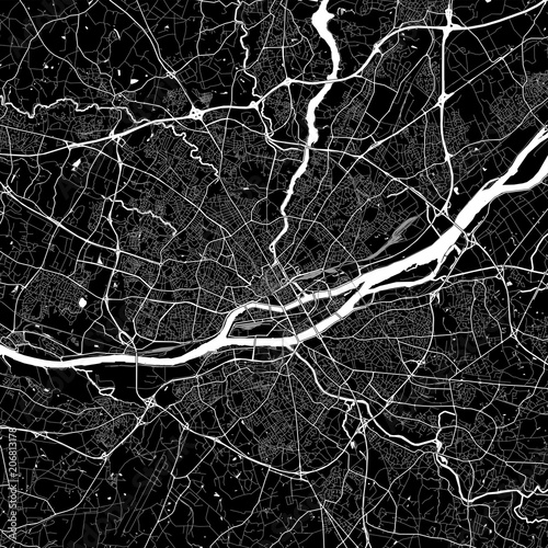 Area map of Nantes, France